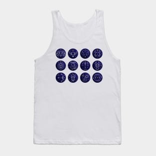 astrological zodiac collections signs illustration Tank Top